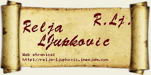 Relja LJupković vizit kartica